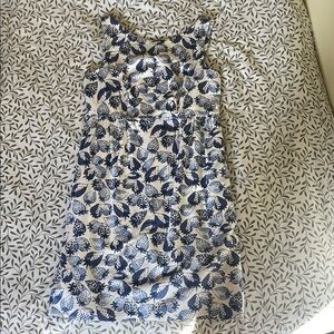 🍓💙NWT Joe Fresh Blue and White Strawberry Print Dress - Size 2, fits like size 6